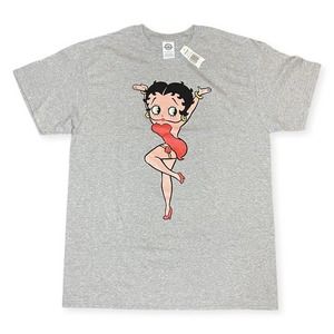 Vintage Betty Boop Gray T Shirt Size LARGE New With Tags